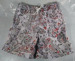 Pantalones cortos con baúles de baño para hombre Brooks Brothers 346 talla mediana 30-32" con patrón de cachemira - Imagen 1 de 4