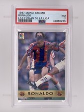 1997 Mundi Cromo Las Fichas de la Liga Ronaldo Barcelona PSA 7