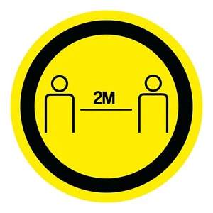 Pegatina de piso de tienda autoadhesiva Social Distancing 2 m aparte todos los tamaños - Imagen 1 de 1
