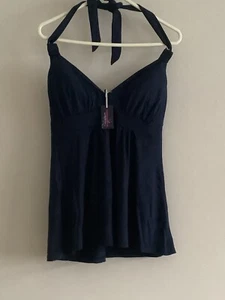 figleaves Midnight Soft Cup Built In Bra Halter Neck Top Size-8 BNWT - Picture 1 of 4