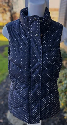 Chaleco acolchado GAP para mujer azul marino a lunares con cremallera talla XS + REGALO GRATIS 🎁 Foto 1 de 4