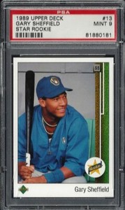 1989 Upper Deck #13 Star Rookie Gary Sheffield PSA 9 Mint 81880181