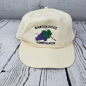 Vintage Bartolucci Vinyards SEED Hat Patch Cap Nissin Napa Wine 80s 90s Grape - Picture 1 of 8
