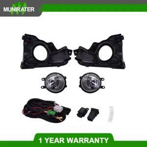 Fit For 2017-2018 Toyota Highlander  Bumper Lamps+Wiring+Switch Clear Fog Light - Picture 1 of 12