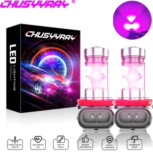 2x Pink Purple H11/H8 LED Fog Driving Lights Foglight DRL Bulb Lamps Accessories - Bild 1 von 12