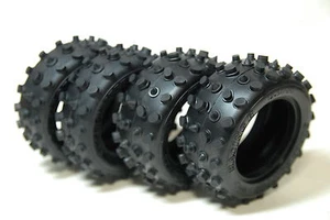 TAMIYA 1/10 front and rear block tires set hotshot boomerang super sabre bigwig - Picture 1 of 2