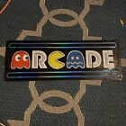 Arcade Pac-Man Metal Embossed Sign Wall Home Decor Theater Media Room Mancave