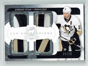11-12 UD Upper Deck The Cup Foundations  Jordan Staal  /10  Quad Patches