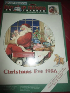 DAISY KINGDOM Vintage A CHRISTMAS EVE 1956 SANTA Iron On TRANSFER - 1990's - Picture 1 of 2