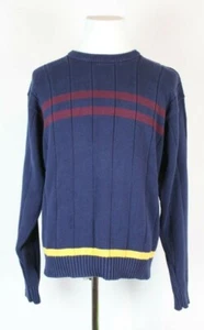 Tommy Hilfiger Sweater Men's Blue Burgandy Yellow Size XL - Imagen 1 de 5