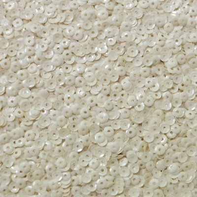 4mm Cup Sequins Ivory Cream Opaque Made in USA - Image 1 of 2
