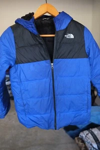 The North Face Youth Size Large Blue Puffy Full Zip Hooded Insulated Jacket - Picture 1 of 11