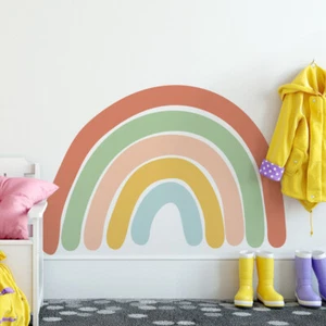 Watercolor Rainbow Wall Decal, Large Size Boho Rainbow Wall Stickers 29"x 21" - Picture 1 of 6