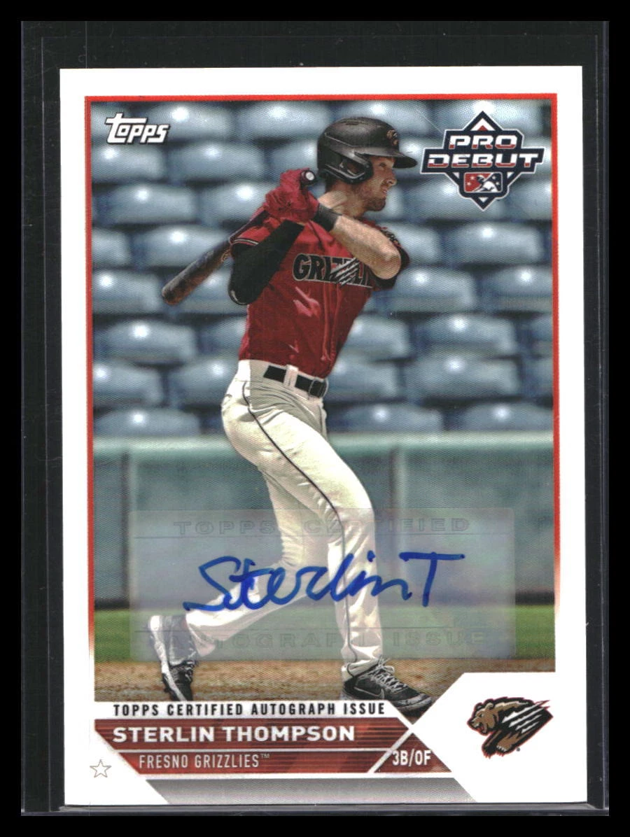 2023 Topps Pro Debut Sterlin Thompson Autographs