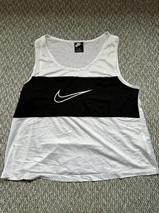 Gilet donna NIKE, taglia XL, oversize, grafica, nero, bianco, ritagliato, rete, (5) - Foto 1 di 5
