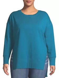 Terra & Sky Damen Übergröße French Frottee Sweatshirt, blau, 4X (28W-30W) - Bild 1 von 5