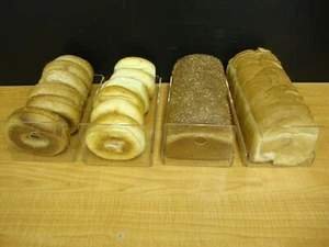 Displays2buy 4 Bandejas Acrílicas CLARAS Pan Donut Bagels Galleta CUPCAKE Pastelería Hornear - Imagen 1 de 4