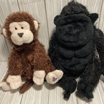 Webkinz Lot of 2 Plush Monkey Gorilla NO Codes Stuffed Animal Toys CLEAN U - Image 1 of 4