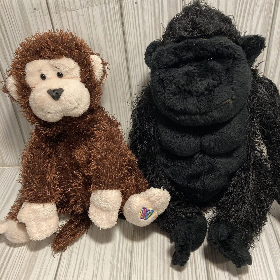 Webkinz Lot of 2 Plush Monkey Gorilla NO Codes Stuffed Animal Toys CLEAN U - Image 1 of 4