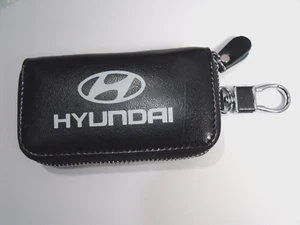Cartera porta tarjetas con cubierta para llaves de coche de cuero genuino - Imagen 1 de 8
