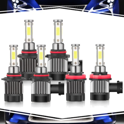 For Dodge Ram 1500 2009-2010 3 Pair 6000K H11+2x 9005 Headlights Fog Light Bulbs - Image 1 of 4