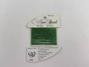 Rainbow Gallery Treasure Braid Size 4 TR46 Green Metallic Thread - Picture 1 of 4