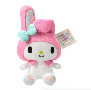 BRAND NEW SANRIO HELLO KITTY & FRIENDS MY MELODY PINK EASTER PLUSH TOY 10" 2024 - Picture 1 of 4