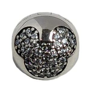 Authentic Pandora Charm, Disney Mickey Pave Clip, #791449CZ, Sterling Silver - Picture 1 of 5