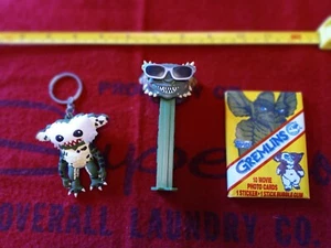 Vintage Gremlins Sammler SET PEZ Karten Schlüsselanhänger 10 Film Fotokarten! - Bild 1 von 4