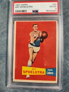  1957 TOPPS BASKETBALL  #52 Art Spoelstra PSA Graded  - Picture 1 of 2