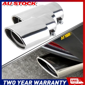2x Silver Car Stainless Steel Rear Exhaust Pipe Tail Tip Muffler For Buick - Picture 1 of 11