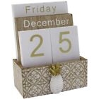 HLzerne Flip Desk Blocks Kalender, Perpetual Plank / Tisch Kalender Anzeig9220