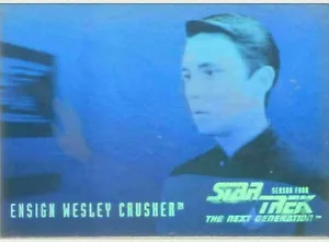 STAR TREK THE NEXT GENERATION  HG8 HOLOGRAM WESLEY CRUSHER CARD SEASON 4 SKYBOX - Picture 1 of 3