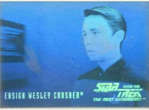 STAR TREK THE NEXT GENERATION HG8 HOLOGRAM WESLEY CRUSHER CARD SEASON 4 SKYBOX - Picture 1 of 3