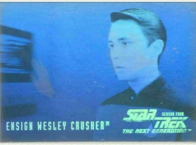 STAR TREK THE NEXT GENERATION  HG8 HOLOGRAM WESLEY CRUSHER CARD SEASON 4 SKYBOX - Image 1 of 3
