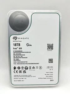 ST18000NM003D Seagate Exos 18TB X20 512e 4Kn 3.5 Enterprise SATA Hard Drive - Picture 1 of 3