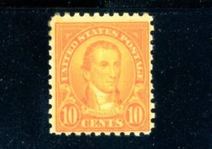 USAstamps Unused FVF US 1923 Perf 10 Serie Monroe Scott 591 OG MNH - Picture 1 of 2