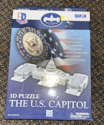 The U.S. Capitol 3D Puzzle 132 pc Daron CF074H NEW - Image 1 of 2