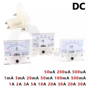 Current Meter 0-30A DC Analog Ammeter Panel uA mA Amp Ampere Gauge Tester Meter - Picture 1 of 28