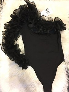 one shoulder ruffle top zara