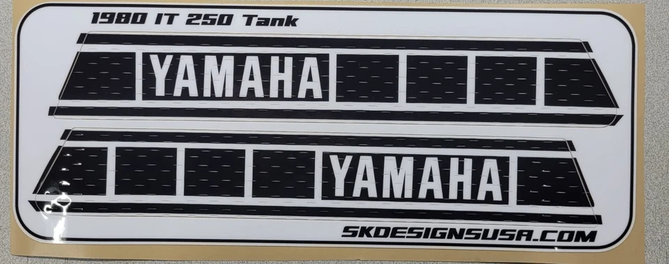 80 1980 Yamaha IT 250 425 tanque calcomanías gráficos Foto 1 de 1