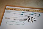 Vintage-now lot of 3-1 EL Erica Lyons glass plastic crystal bead chain necklaces