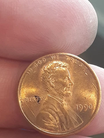 1990 Lincon Cent Multiple Dye Break Errors On Obverse Of Coin Cover