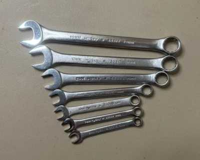 7 - Piece Vintage  Husky Tools Metric Combination Wrench Set USA See pics! - Image 1 of 4
