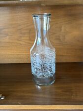 1995 Paul Masson Vineyards Etched Glass Carafe Decanter, Rolling Hills & Homes