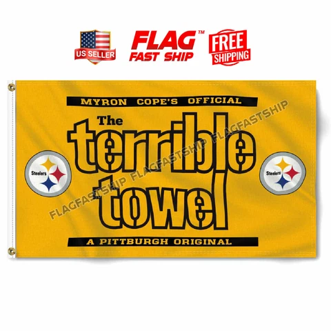 Pittsburgh Steelers Flag 3X5 Banner American Football NFL FAST FREE Shipping Cover