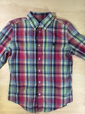 Ralph Lauren Sport Мужская рубашка многоцветный пони логотип длинным рукавом кнопка 14 - Изображение 1 из 4