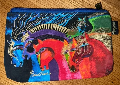 "Wild Horse of Fire" Laurel Burch Canvas Makeup/Jewelery Clutch Bag 9.5x6.5 NWOT - Image 1 of 4