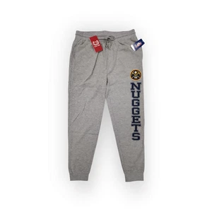 Pantalones deportivos Ultra Game NBA Game Day para hombre unisex Denver Nuggets gris grande - Imagen 1 de 5