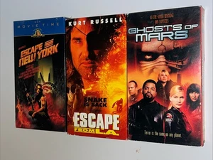 Escape From New York L .A. LA Ghosts Of Mars John Carpenter VHS Lot Kurt Russell - Picture 1 of 6